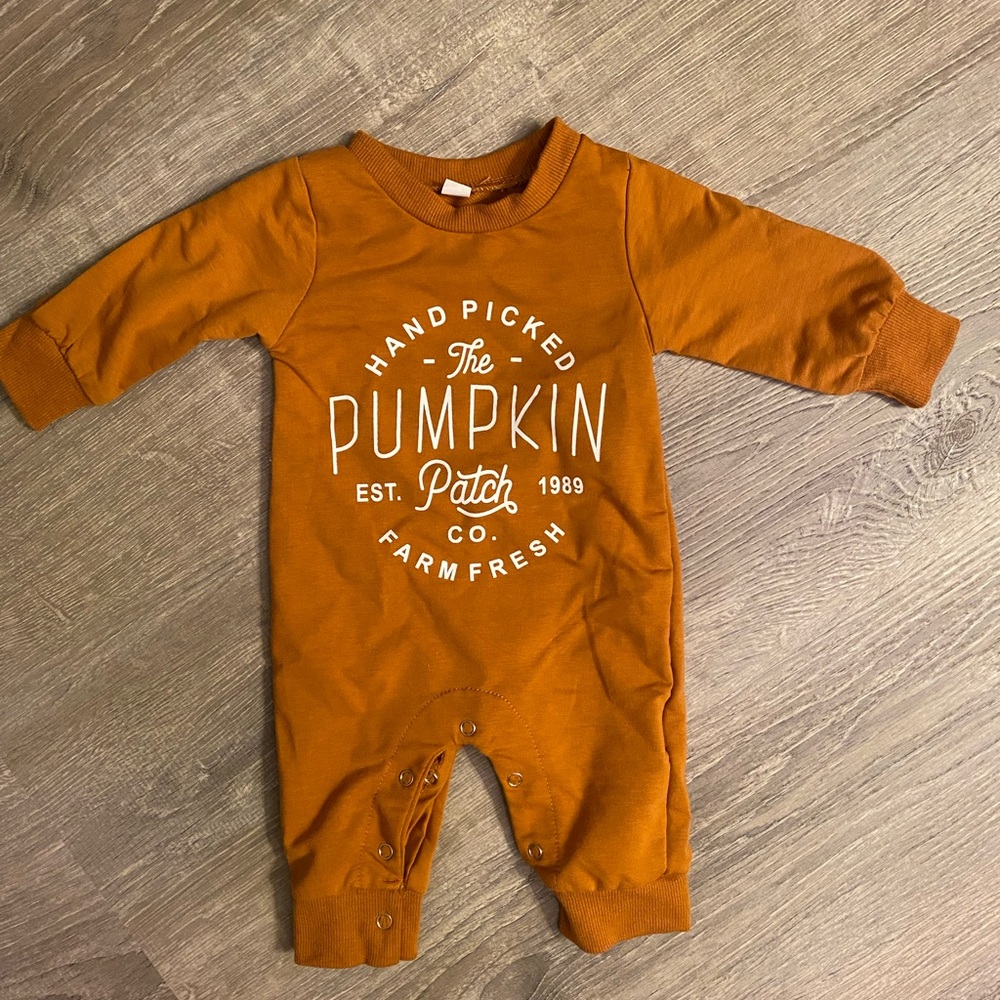 Pumpkin Patch Rusty Orange Outfit 0-3mo 1 of 2